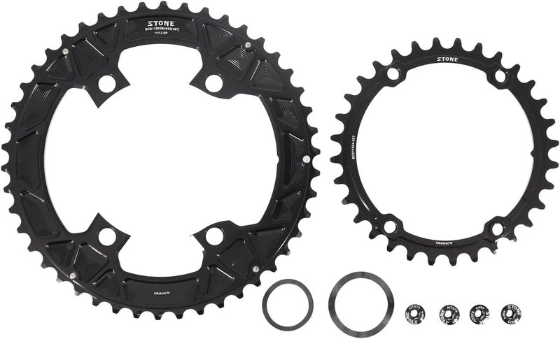 DJC Components DJC Stone 110bcd Round Double Chainring for Shimano 105 R7100 UT R8100 DA R9200 Road Bike 56-42T 55-40T 54-40T 53-39T 52-36T 50-34T 48-33T 46-32T - Image 5